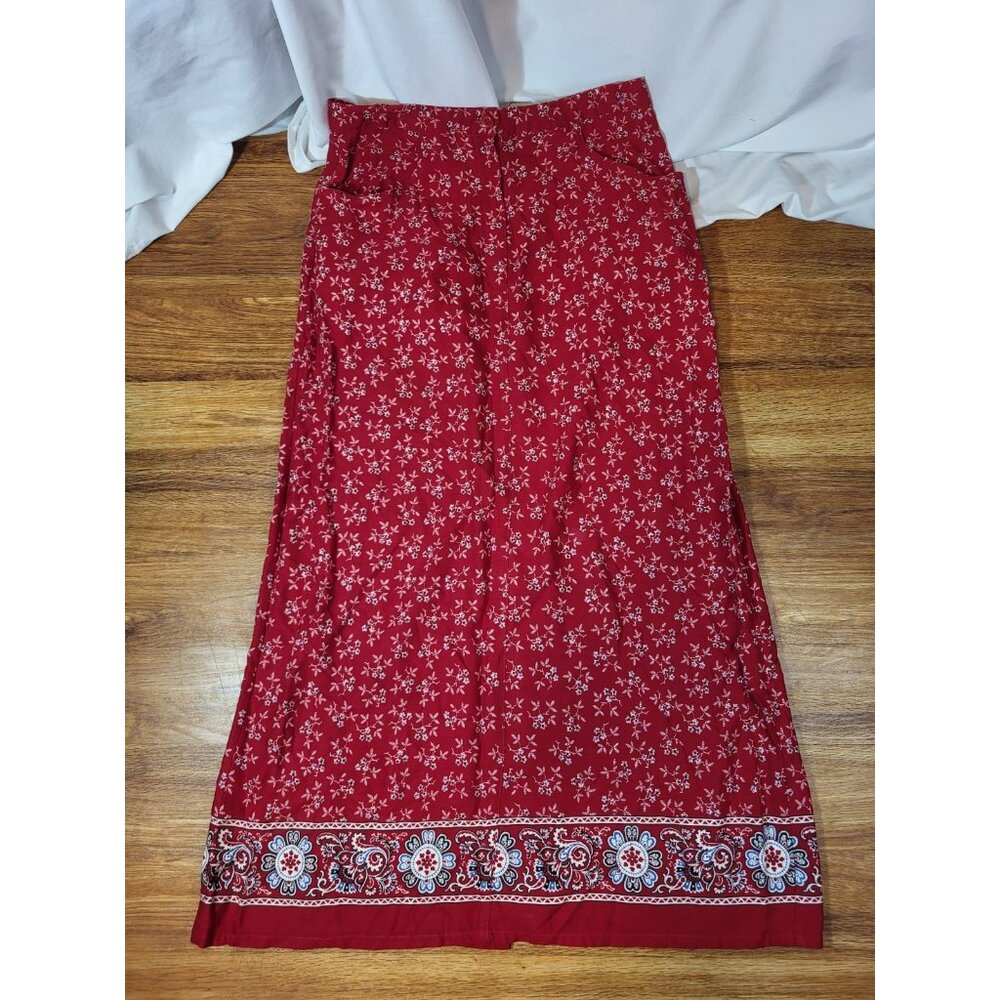 Vintage Crazy Horse‎ Liz Claiborne Rayon Size 12 Skirt Western